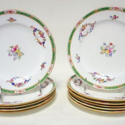 1185	MINTON TIFFANY AND CO PLATES	MINTON TIFFANY AND CO. 8 IN PLATES, LOT OF 11
