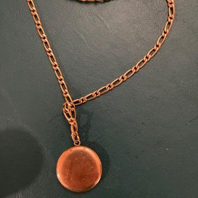 14k gold locket and chain