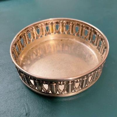 Russian .84 silver wine coaster