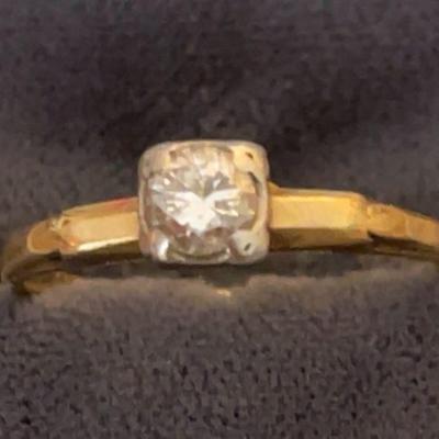 1/5 ct diamond, 14k, 