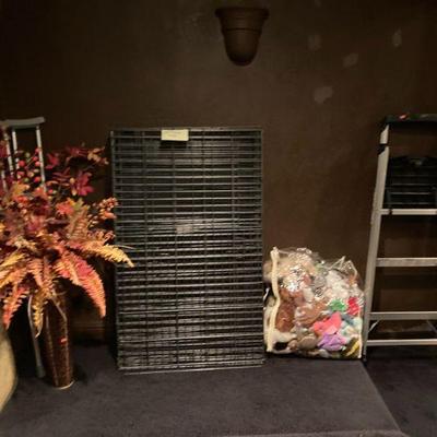 Large metal dog kennel