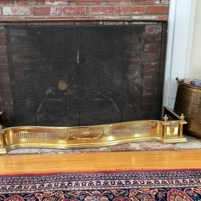 Brass fireplace surround