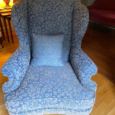 Pair of wing back chairs