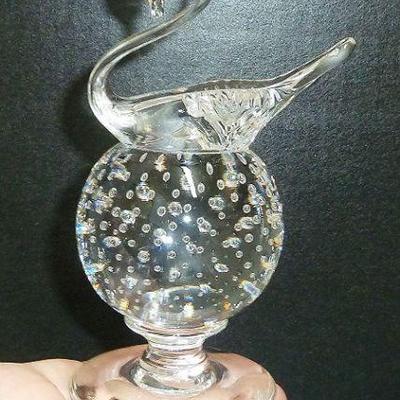 Art Glass swan paperweight