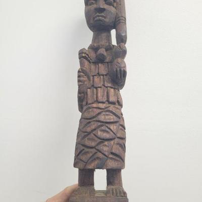 Wooden figure, hand carved, very good condition, measures approximately 12