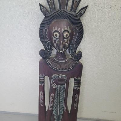 Wall art mask decor, very good condition, measures approximately 36
