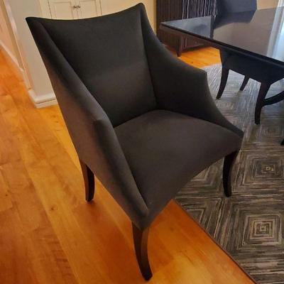 Set of six dining chairs. DONGHIA. Four sides, two arms
