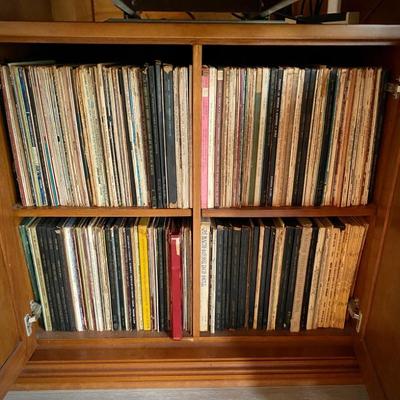 500+ vinyl LP record collection, includes card catalog 