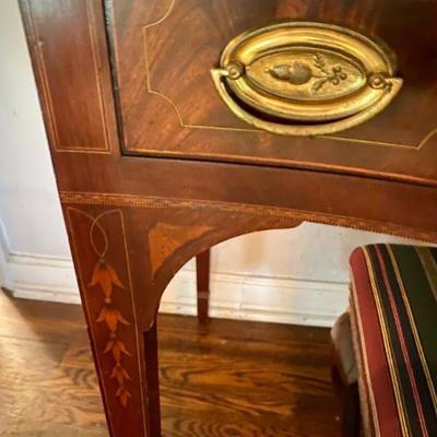 Antique inlaid wood desk