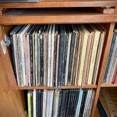 500+ vinyl LP record collection, includes card catalog