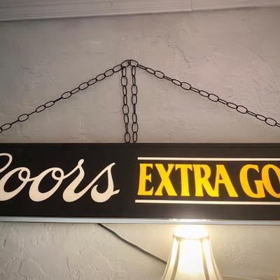 Coors beer hanging light