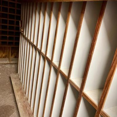 Wine cellar shelves