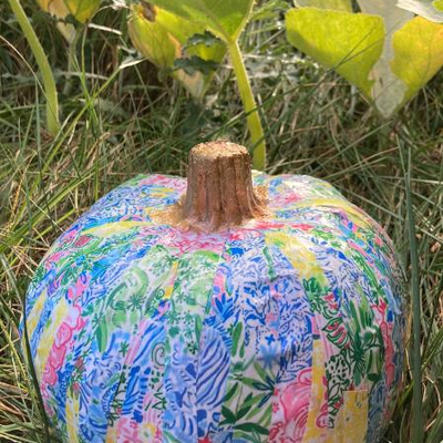 Lilly Pulitzer inspired pumpkin $60