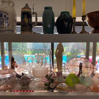 Beautiful Colored Glassware & Stoneware