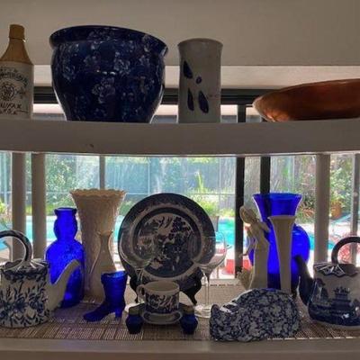 Cobalt Blue! Churchill China & Glassware