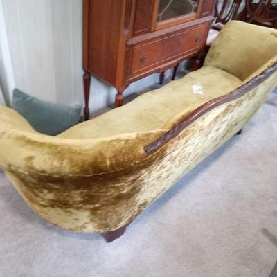 Vintage Gold Velvet Couch