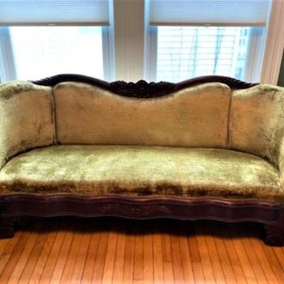 Vintage Gold Velvet Couch