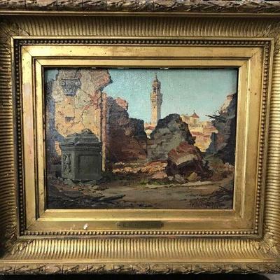 https://www.ebay.com/itm/115514396445	JF7076 R. Guzzardi Original Oil Painting 1949 Signed LOCAL PICKUP
