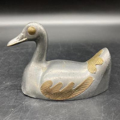 Pewter and Brass Duck