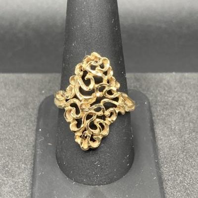 14k Gold Ring Size 10, Tl Weight 5.91 Grams