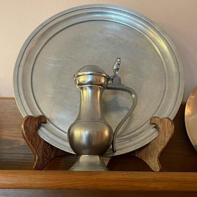 Vintage pewter throughout the house