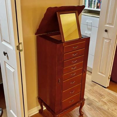 Standing Jewelry Armoire Cabinet
