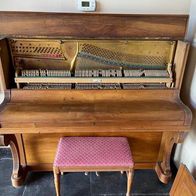 Antique Georges FockÃ© Piano from Paris France w/ Schwander Action Mechanism and Bench