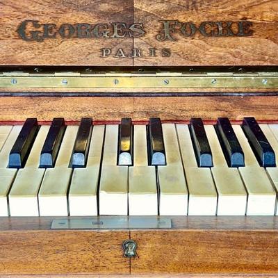 Antique Georges FockÃ© Piano from Paris France w/ Schwander Action Mechanism and Bench