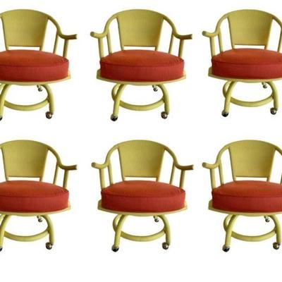 CHIPPANDALE STYLE FAUX BAMBOO CHAIRS