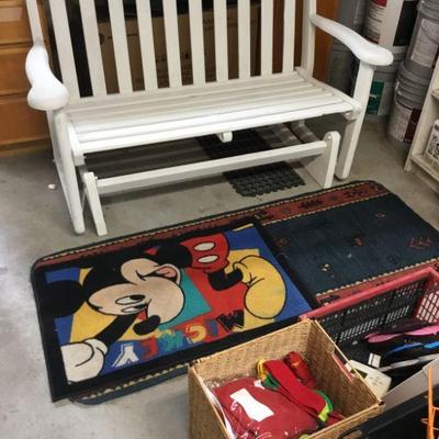 Glider Bench, Small Area Rugs