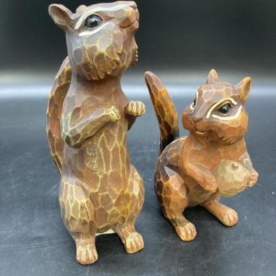 Resin Squirrel Statues: 
 7in and 5.5in