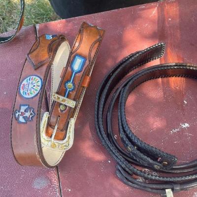Hand made leather belts