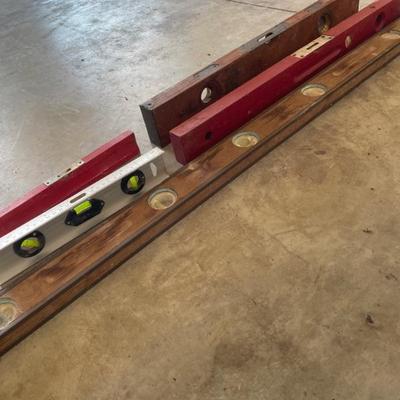 Vintage wooden hand levels