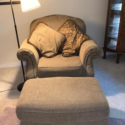 Great upholstered chair with matching loveseat