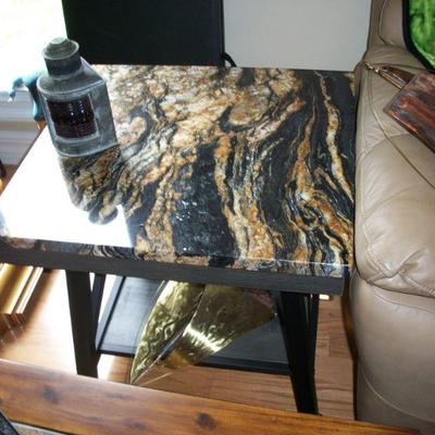 Sensa Orinoco Granite top End Table