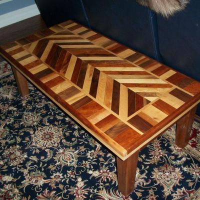 Marquetry inlay wood Coffee Table