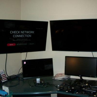 2 - LG 43"  Smart TV's wall mount ( no stands) Purchased 2021