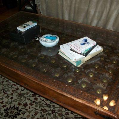 ***BIN***  Antique Asian Door Coffee Table