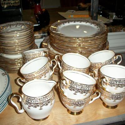 61pcs. Royal Stafford "Gold Regent" China Dinnerware
