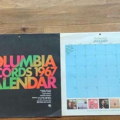 Columbia records 1967 calendar 