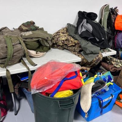 Military Bags, Life Vests, Camping Supplies
