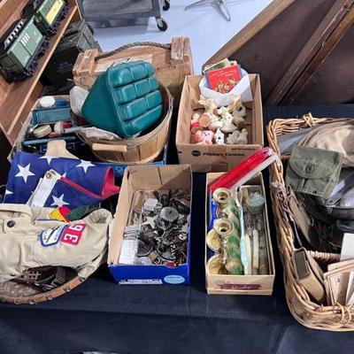 Gurley Candles, Boy Scout Lot, Fishing Collectibles, Military Collectibles, Keys and Locks
