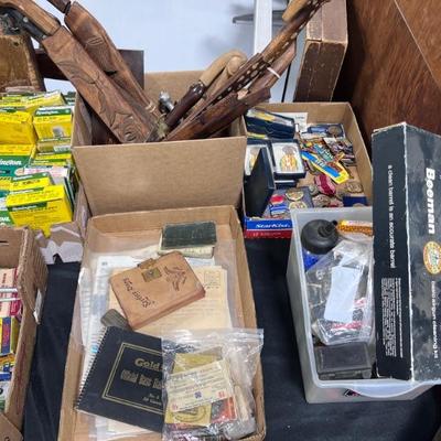 Military Collectible Lot, BB gun Supplies, Military Medals, Unique Knives