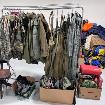 Military-Issue Jackets, Overalls, Jumpsuits, Skates, Seat Cushions