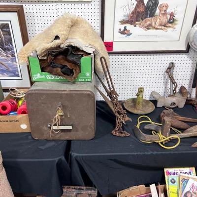 File Safe, Bear and more Fur Lot, Boat Anchors, Hunting Dog Picture