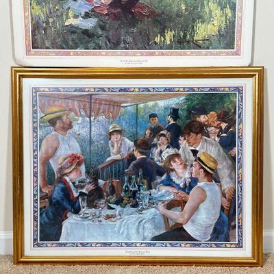 (2pc) IMPRESSIONIST ART PRINTS | Two reproduction prints of paintings, including 