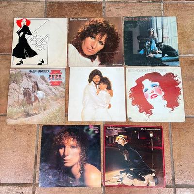 (8pc) STREISAND & OTHER VINYL | LP vinyl record albums including several albums by Barbra Streisand: 