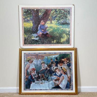 (2pc) IMPRESSIONIST ART PRINTS | Two reproduction prints of paintings, including 