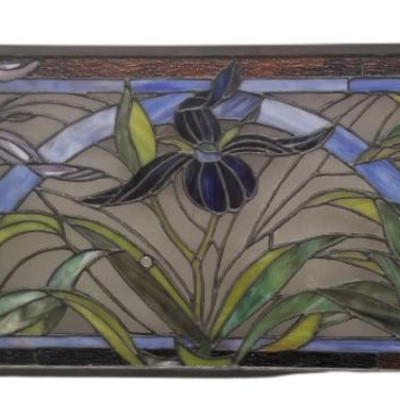 Meyda Tiffany ~ Lady Slippers #22928 Stained Glass Window Panel