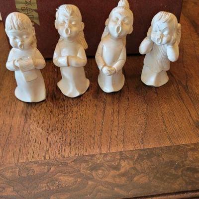 Hand carved Italy singing angels